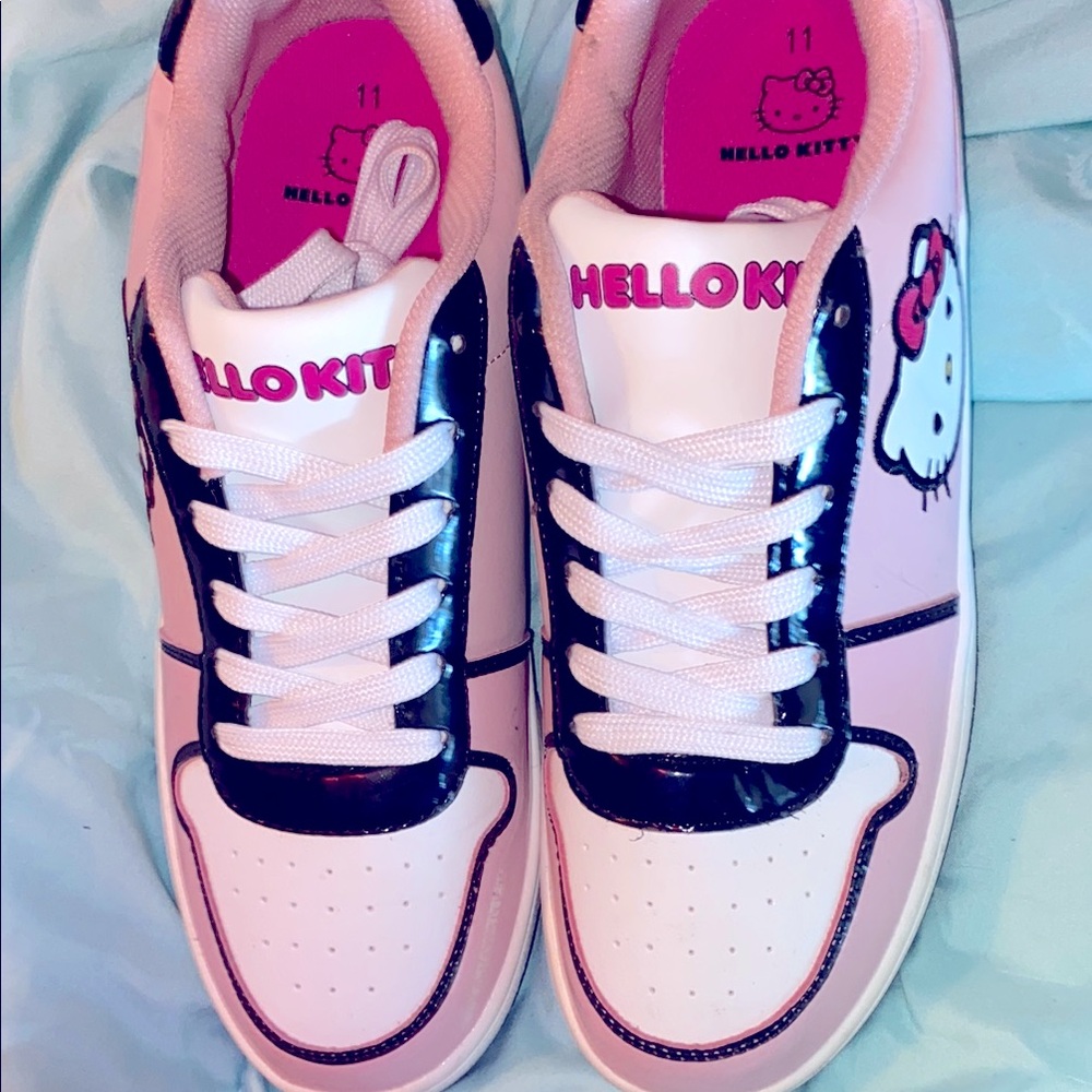 Hello Kitty Pink and Black Sneakers Playful Design